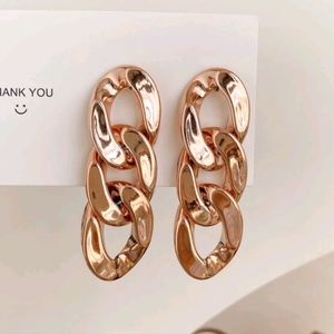 🍉5 for $25* Gold Metallic Chain Earrings